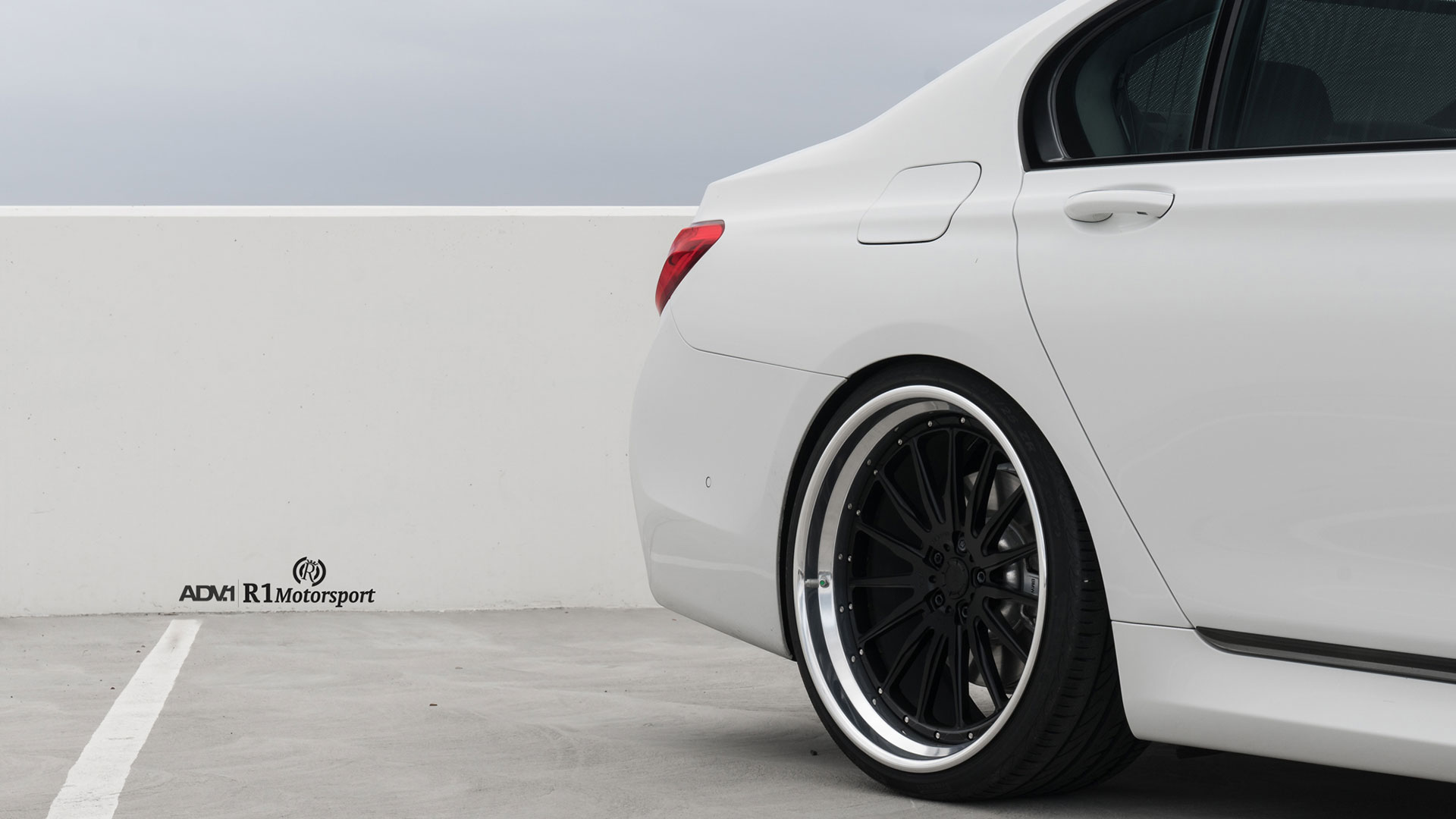 Alpine White BMW 740iL on ADV.1 Wheels (8)